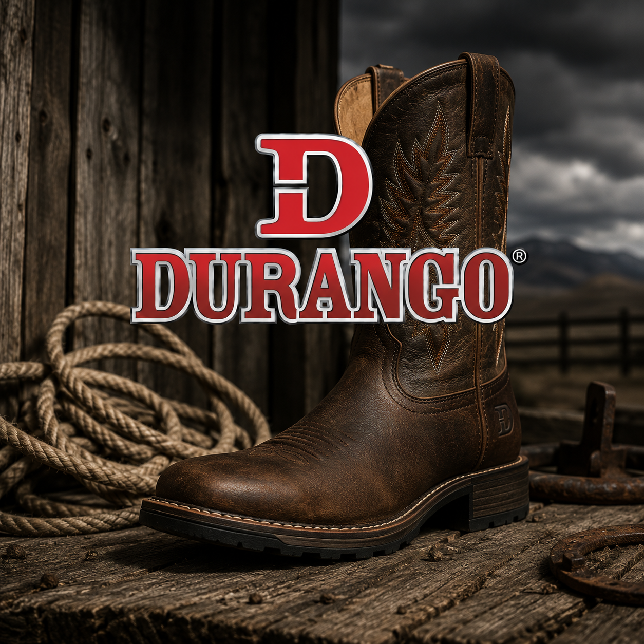Durango western work boots – man horseback riding