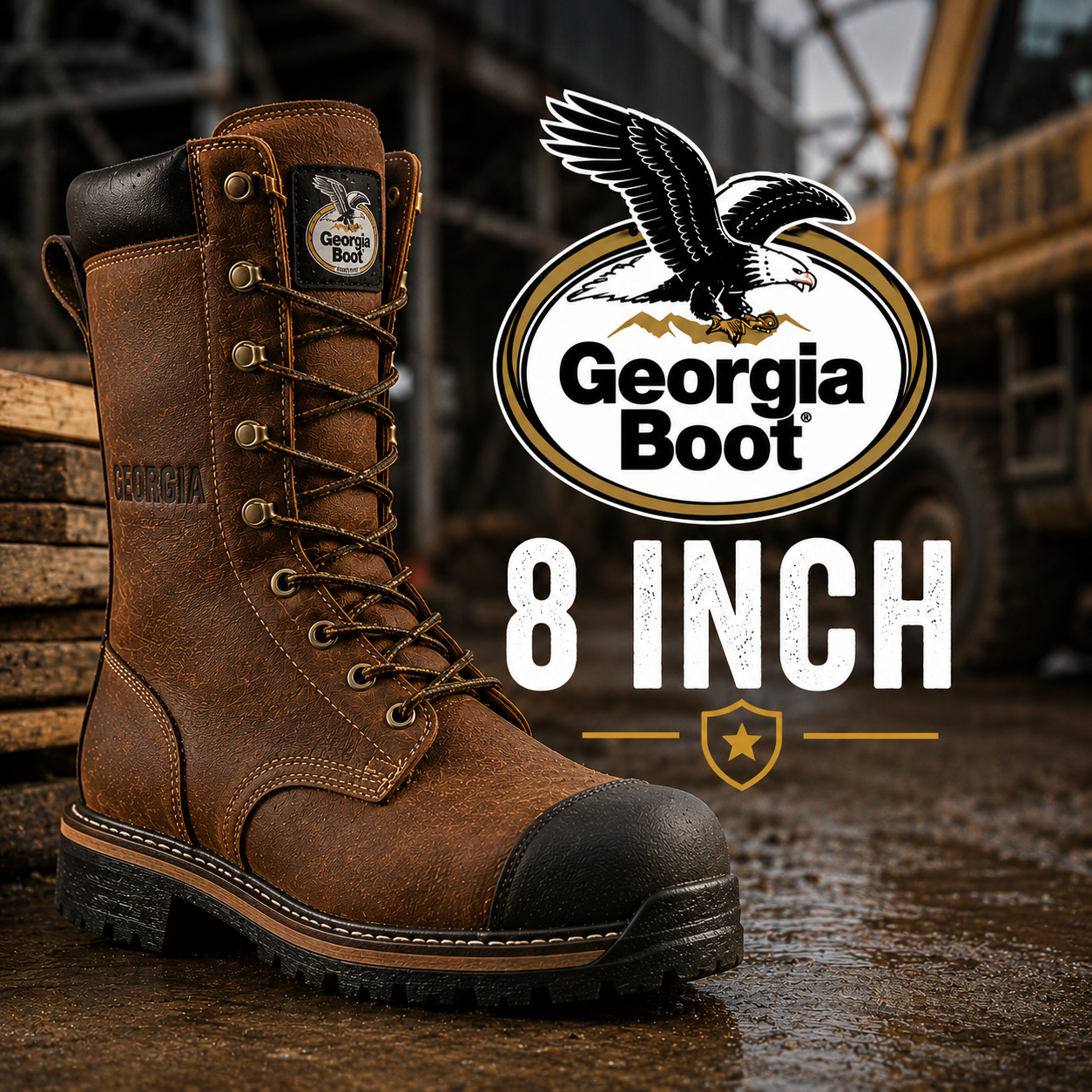 Georgia 8 Inch Boots