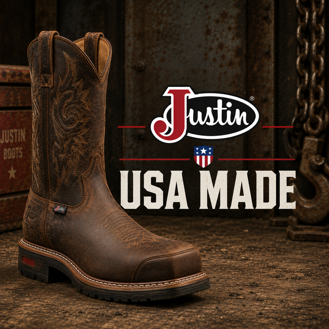 Justin USA Made Work Boots