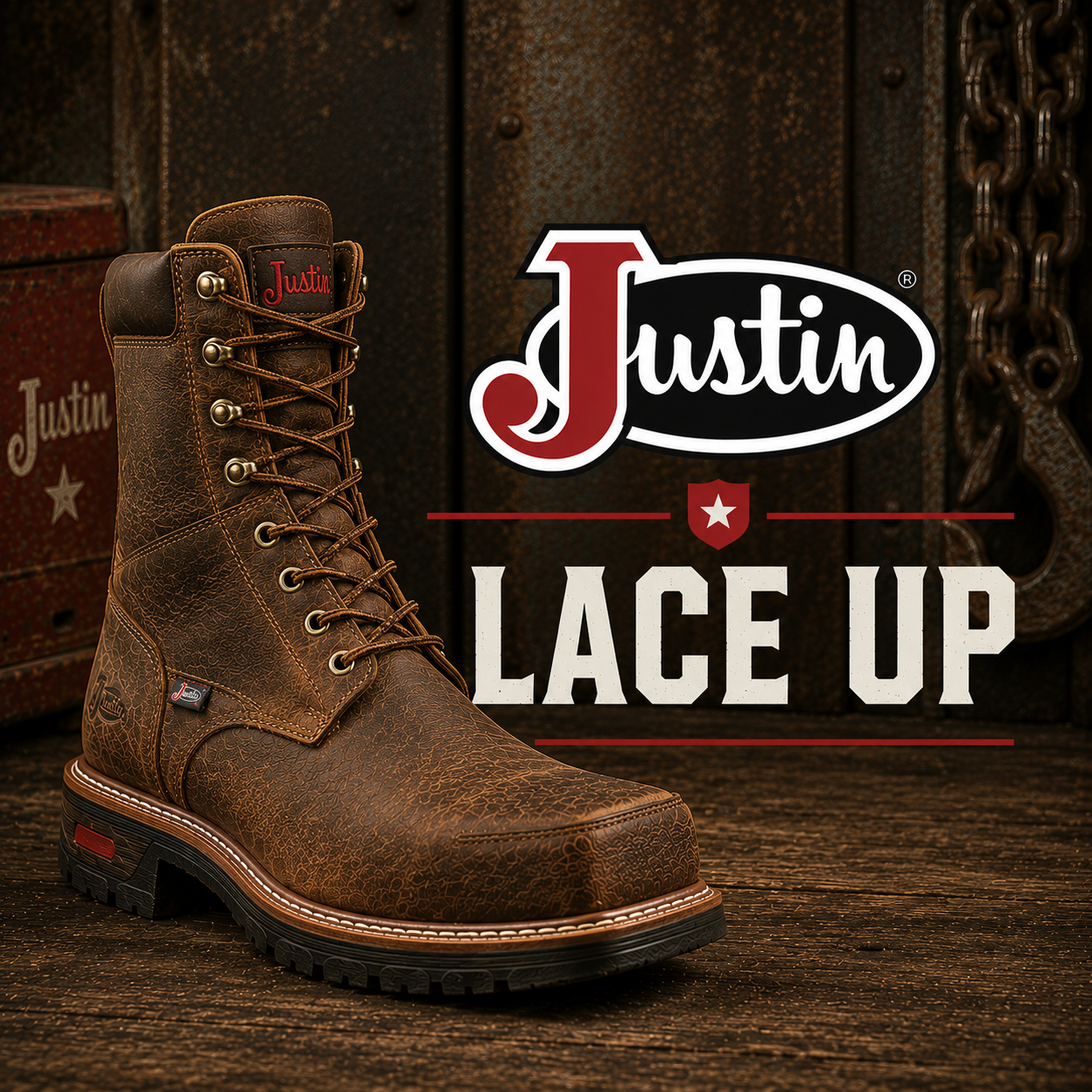 Justin Lace Up Work Boots