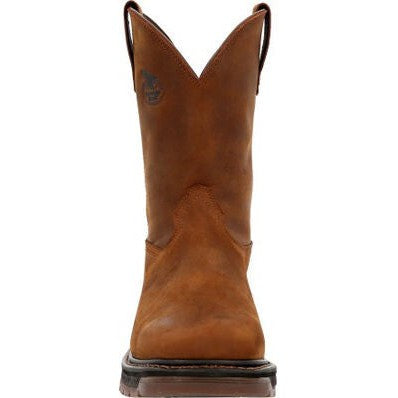 Georgia Men's Carbo Tec 10" Pull On Slip Resistant Work Boot -Brown- GB00494 - Overlook Boots