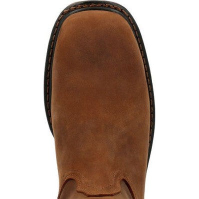 Georgia Men's Carbo Tec 10" Pull On Slip Resistant Work Boot -Brown- GB00494 - Overlook Boots
