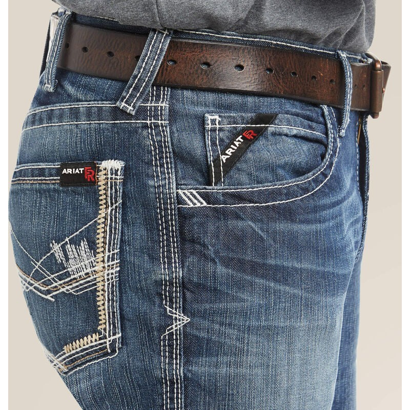 Ariat Men's Flame Resistant M4 Relaxed Ridgeline Boot Cut Jean Glacier - 10018365 - Overlook Boots