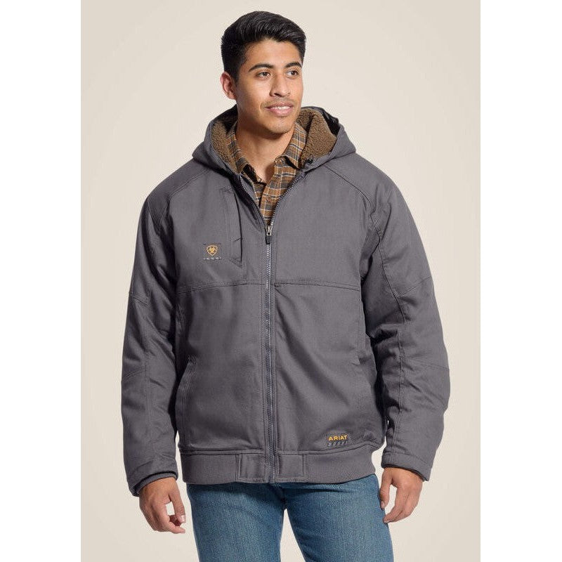 Ariat Men's Rebar DuraCanvas Workwear Jacket Grey- 10023919 Small / Rebar Grey / Standard - Overlook Boots