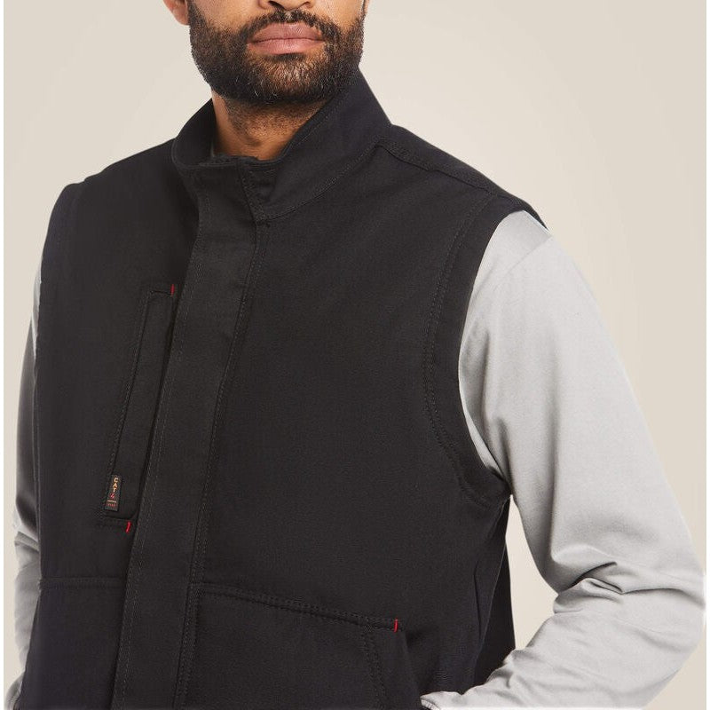 Ariat Men's Workhorse Flame Resistant Insulated Vest Black - 10024030 - Overlook Boots