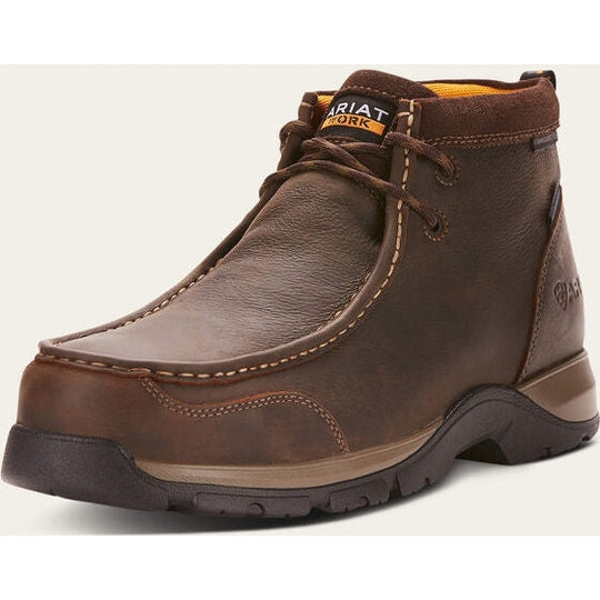 Ariat Men's Edge Lte Composite Toe Waterproof Work Boot - Dark Brown - 10024956 7.0 / Medium / Brown - Overlook Boots