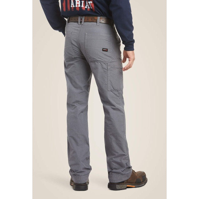 Ariat Men's Flame Resistant M4 Relaxed DuraLight Ripstop Boot Cut Pant - Grey - 10026002 - Overlook Boots