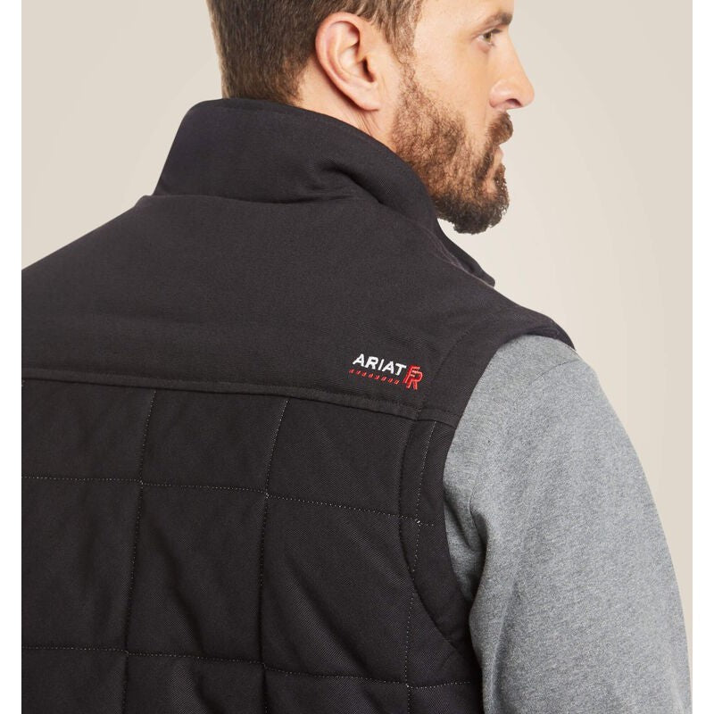 Ariat Men's Flame Resistant Crius Flame Resist Insulated Vest Black - 10027847 - Overlook Boots