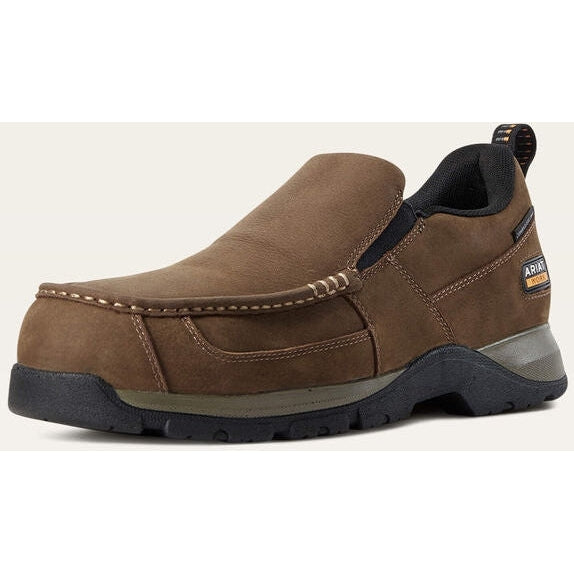 Ariat Men's Edge Lte Slip On Sd Composite Toe Work Shoe- Brown 10029