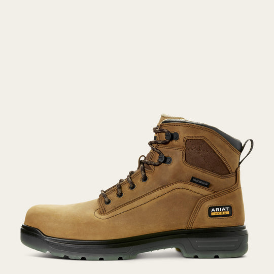 Ariat Men's Turbo 6" Soft Toe Waterproof Work Boot - Aged Bark - 10032608 - Overlook Boots