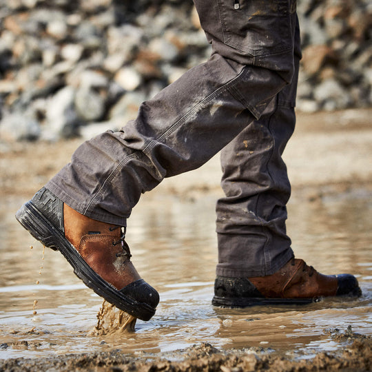 Ariat Men's Outlaw 8" Carbon Toe Waterproof 400G Insulated Puncture Resistant Work Boot - Brown - 10033997 - Overlook Boots
