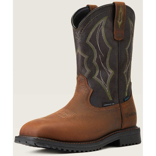 Ariat Men's Rigtek Wide Composite Toe Western Work Boot -Brown- 10034156 - Overlook Boots