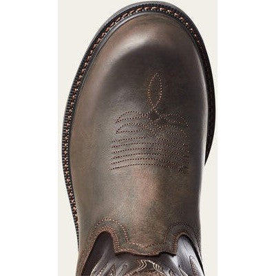 Ariat Men's Groundwork Steel Toe Waterproof Western Work Boot -Brown- 10035965 - Overlook Boots