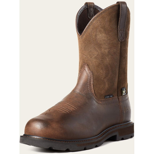 Ariat Men's Groundbreaker Steel Toe Metguard Western Work Boot - Brown - 10036107 - Overlook Boots