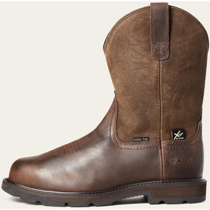 Ariat Men's Groundbreaker Steel Toe Metguard Western Work Boot - Brown - 10036107 - Overlook Boots