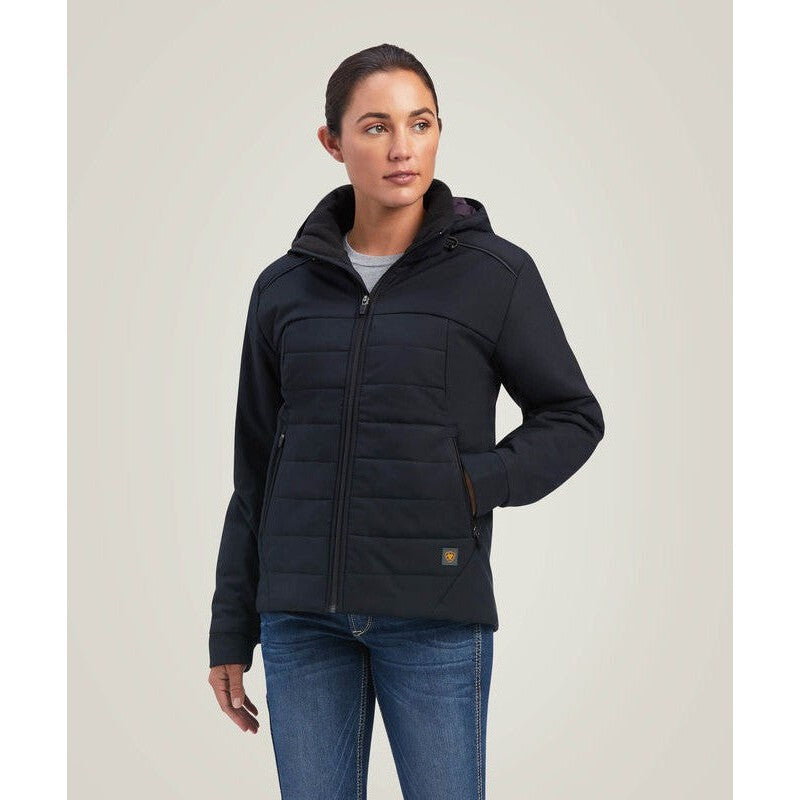 Ariat Women's Rebar Valkyrie Stretch Canvas Jacket Black - 10037609 Small / Black / Standard - Overlook Boots