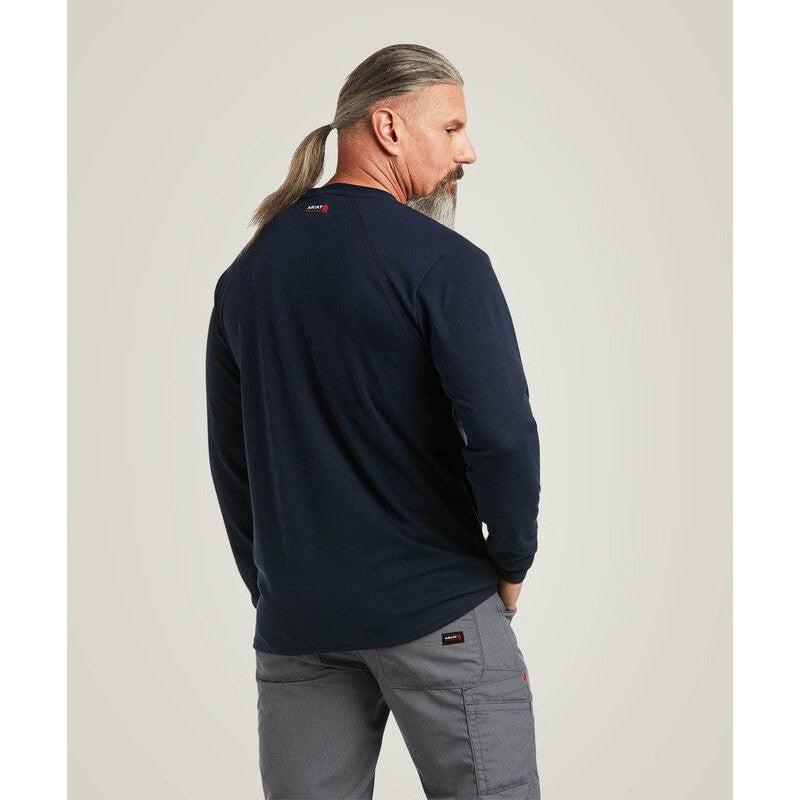 Ariat Men's Flame Resistant Max Protect Flame Resist Inherent T-Shirt Navy - 10039161 - Overlook Boots