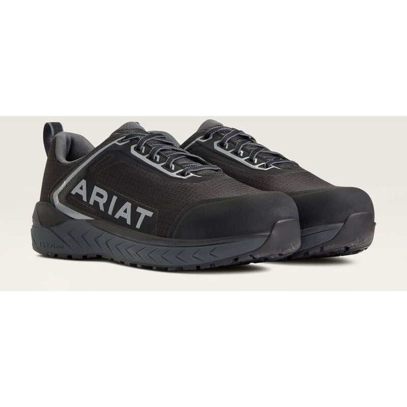 Ariat Men's Outpace Composite Toe Safety Slip Resistant Work Shoe - Black - 10040283 - Overlook Boots