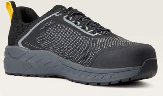 Ariat Men's Outpace Sd Composite Toe Safety Slip Resistant Work Shoe -Charcoal- 10040319 7.0 / Medium / Black - Overlook Boots