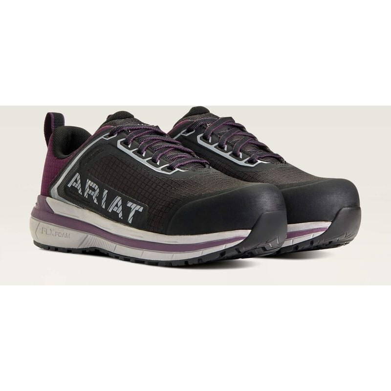 Ariat Women's Outpace Composite Toe Safety Slip Resistant Work Shoe - Purple - 10040323 - Overlook Boots