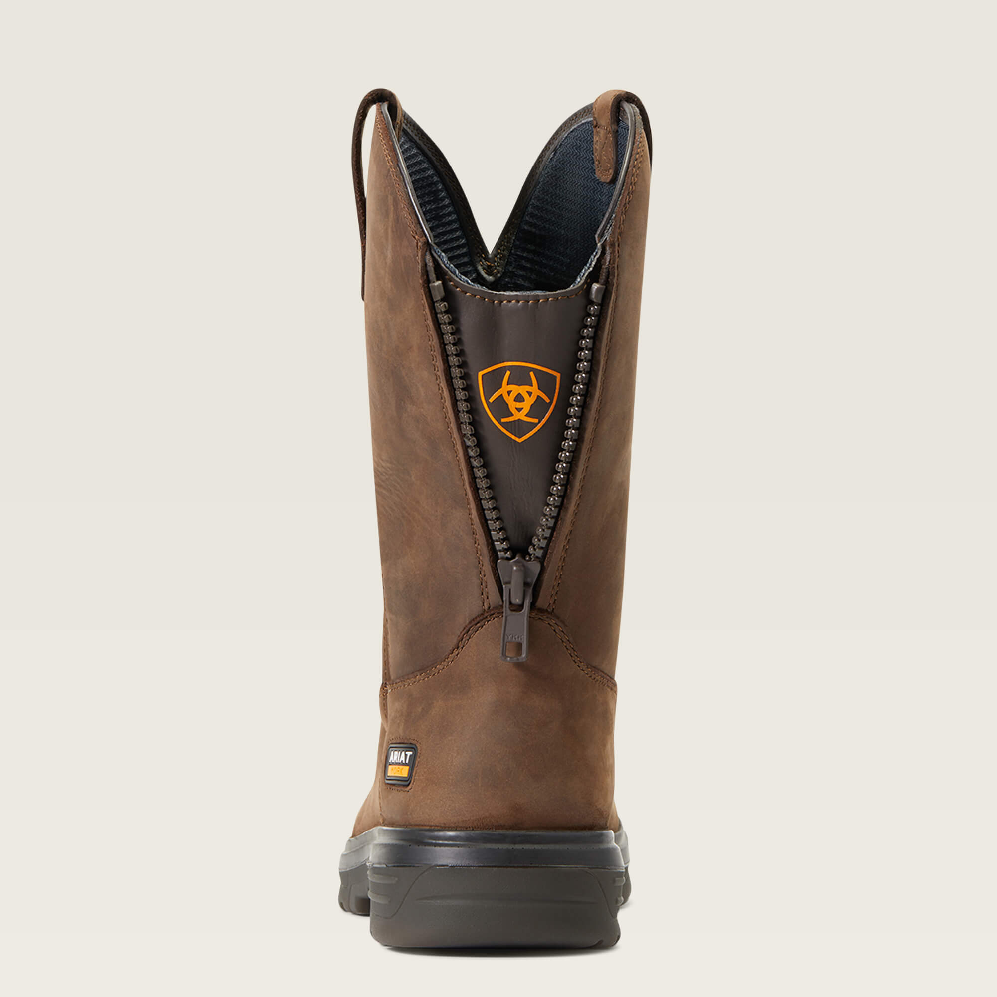 Ariat Men's Turbo Moc Toe Waterproof Western Work Boot - Mocha - 10040397 - Overlook Boots