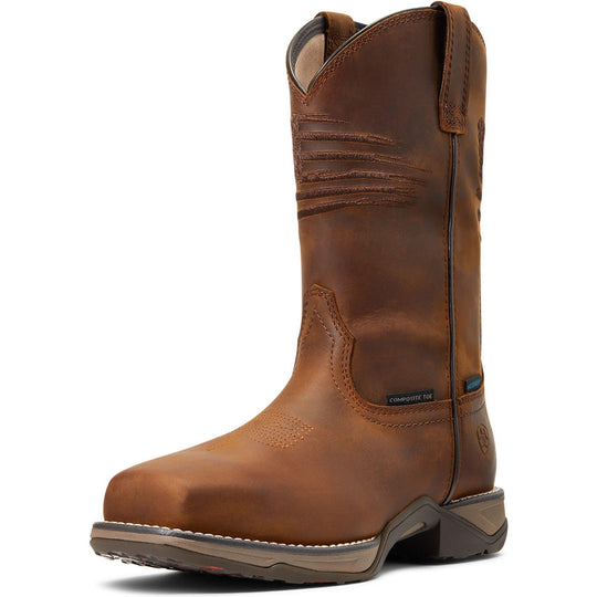 Ariat Women's Anthem Patriot 10" Composite Toe Waterproof Western Work Boot- 10040433 - Overlook Boots