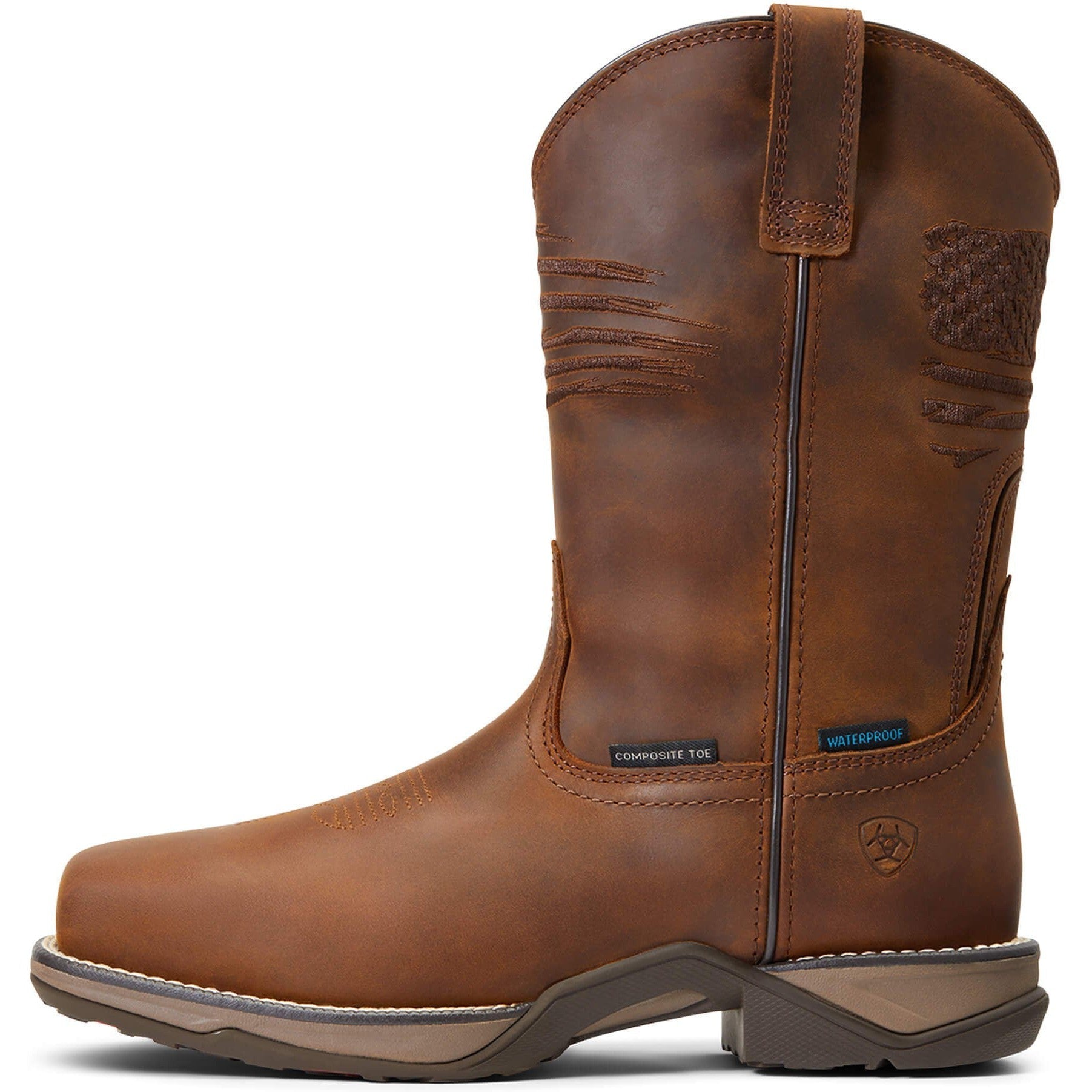 Ariat Women's Anthem Patriot 10" Composite Toe Waterproof Western Work Boot- 10040433 - Overlook Boots