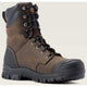 Ariat Men's Treadfast 8" Soft Toe Waterproof Slip Resistant Work Boot - Brown - 10042484 6.0 / Medium / Brown - Overlook Boots
