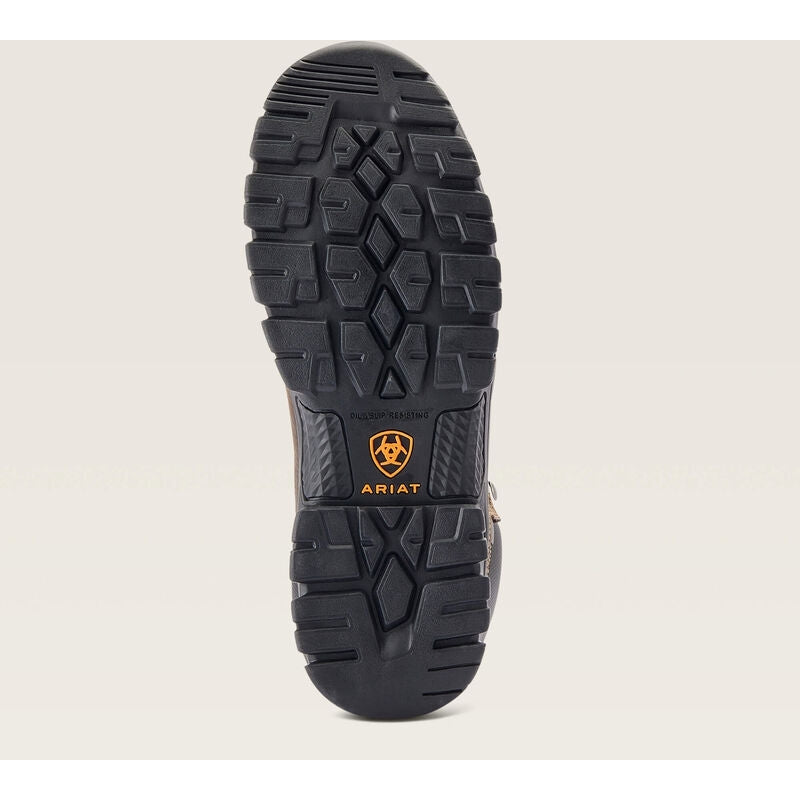 Ariat Men's Treadfast 8" Steel Toe Waterproof Slip Resistant Work Boot - Brown - 10042496 - Overlook Boots