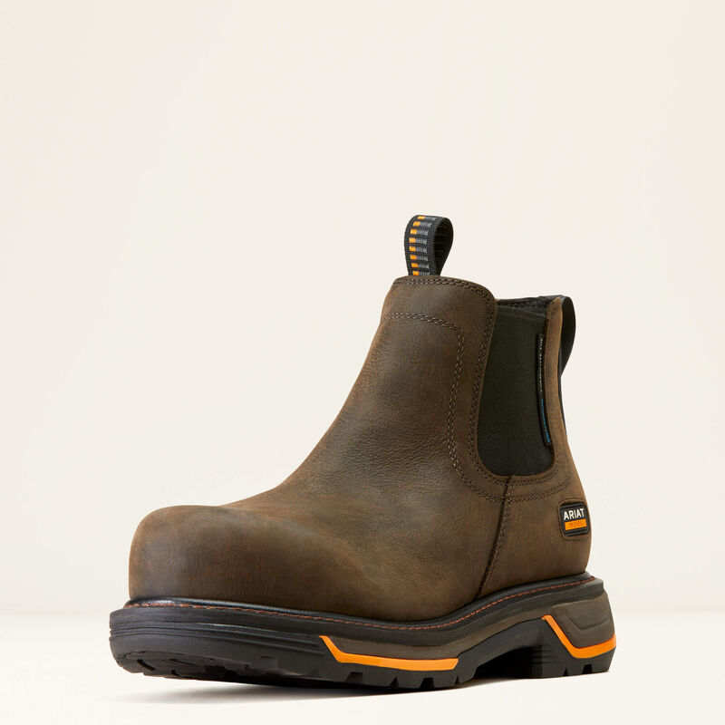 Ariat Men's Big Rig Chelsea Waterproof Composite Toe Work Boot - Brown - 10042544 6 / Wide / Brown - Overlook Boots