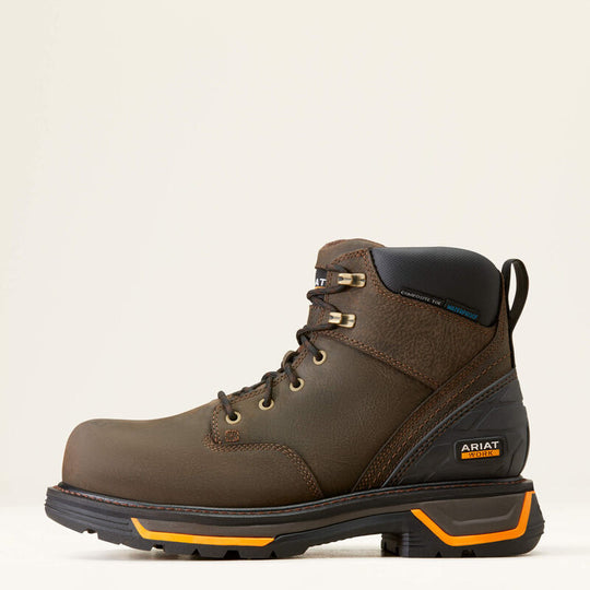 Ariat Men's Big Rig 6" Waterproof Composite Toe Work Boot - Brown - 10042550 - Overlook Boots