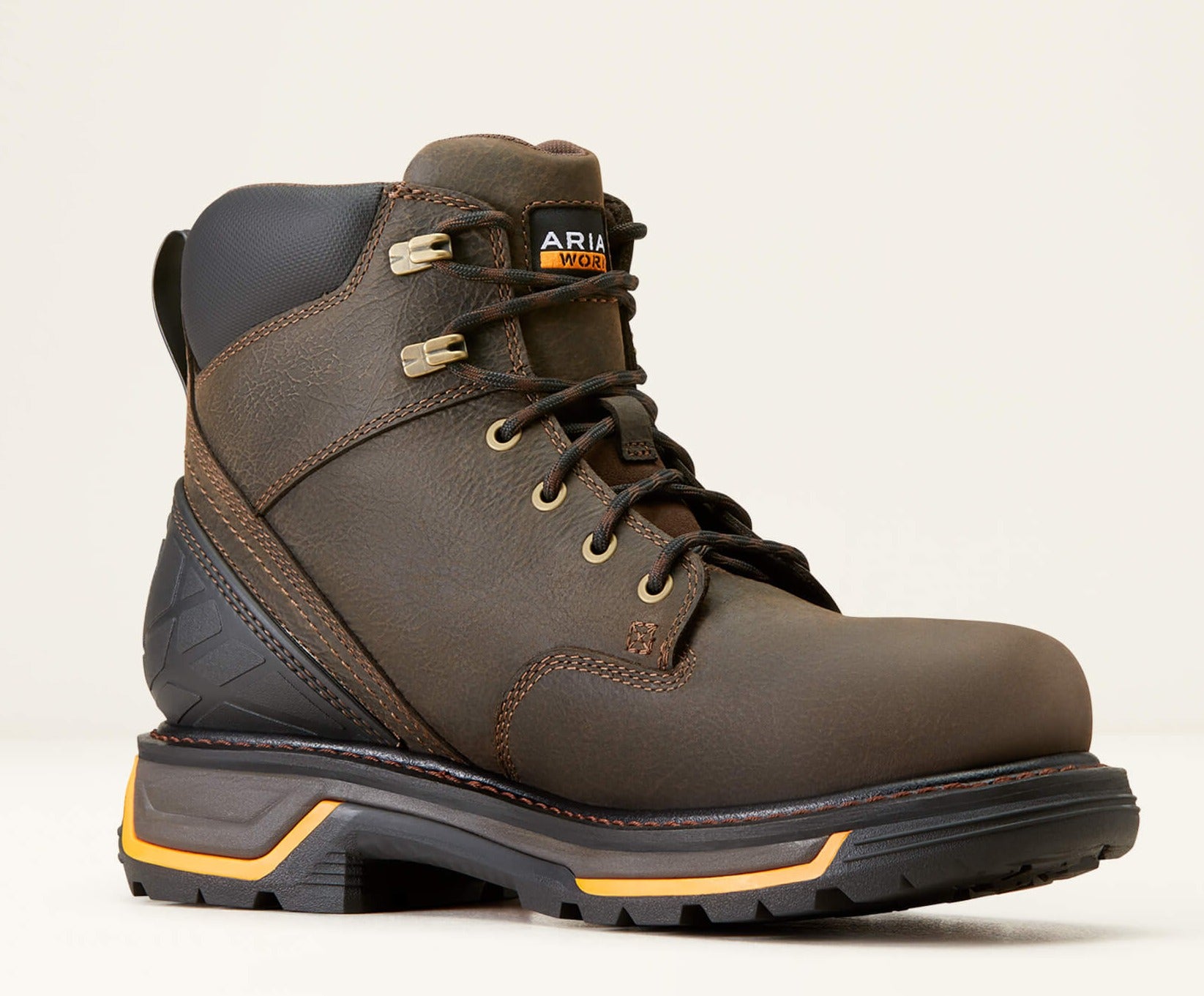 Ariat Men's Big Rig 6" Soft Toe Waterproof Work Boot - Iron Coffee - 10042551 7 / Wide / Brown - Overlook Boots