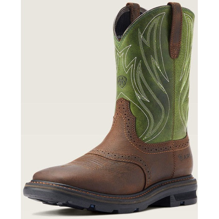 Ariat Men's Sierra Shock Shield Western Work Boot -Brown- 10042555 - Overlook Boots