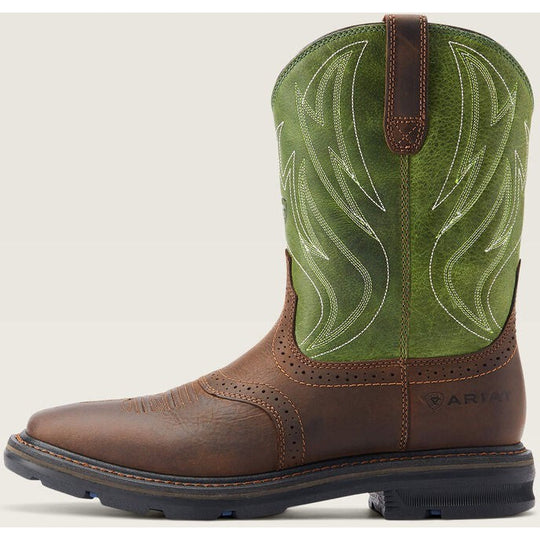 Ariat Men's Sierra Shock Shield Western Work Boot -Brown- 10042555 - Overlook Boots