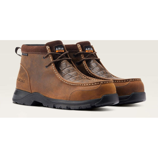 Ariat Men's Edge Lte Moc Composite Toe Slip Resistant Work Boot - Brown - 10044578 - Overlook Boots