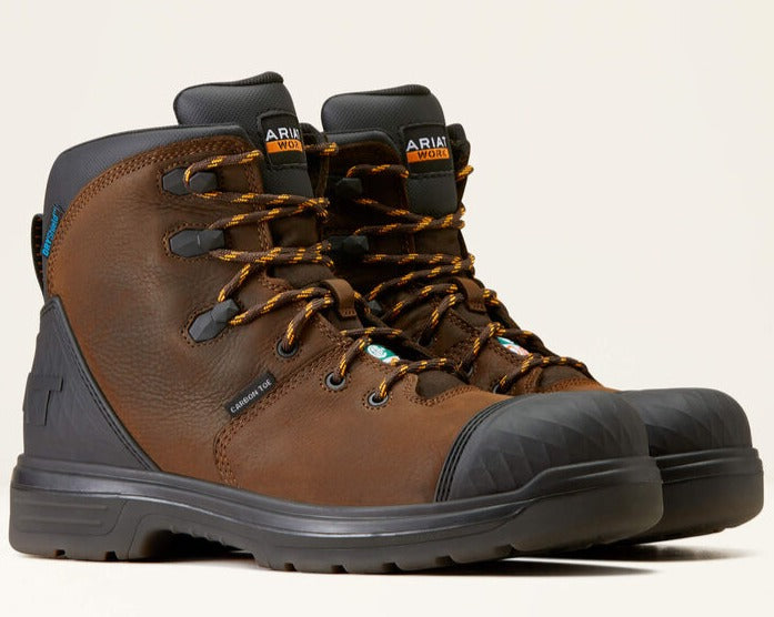 Ariat Men's Outlaw Csa 6" Carbon Toe Waterproof Work Boot -Brown- 10045417 - Overlook Boots