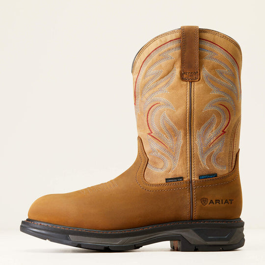 Ariat Men's WorkHog Xt Carbon Toe Waterproof Western Work Boot - Brown - 10045435 - Overlook Boots