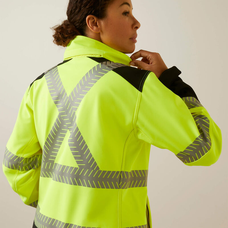 Ariat Women's Rebar Hi-Vis Softshell Jacket Yellow - 10046381 - Overlook Boots