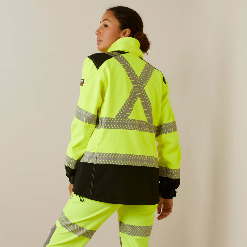 Ariat Women's Rebar Hi-Vis Softshell Jacket Yellow - 10046381 - Overlook Boots