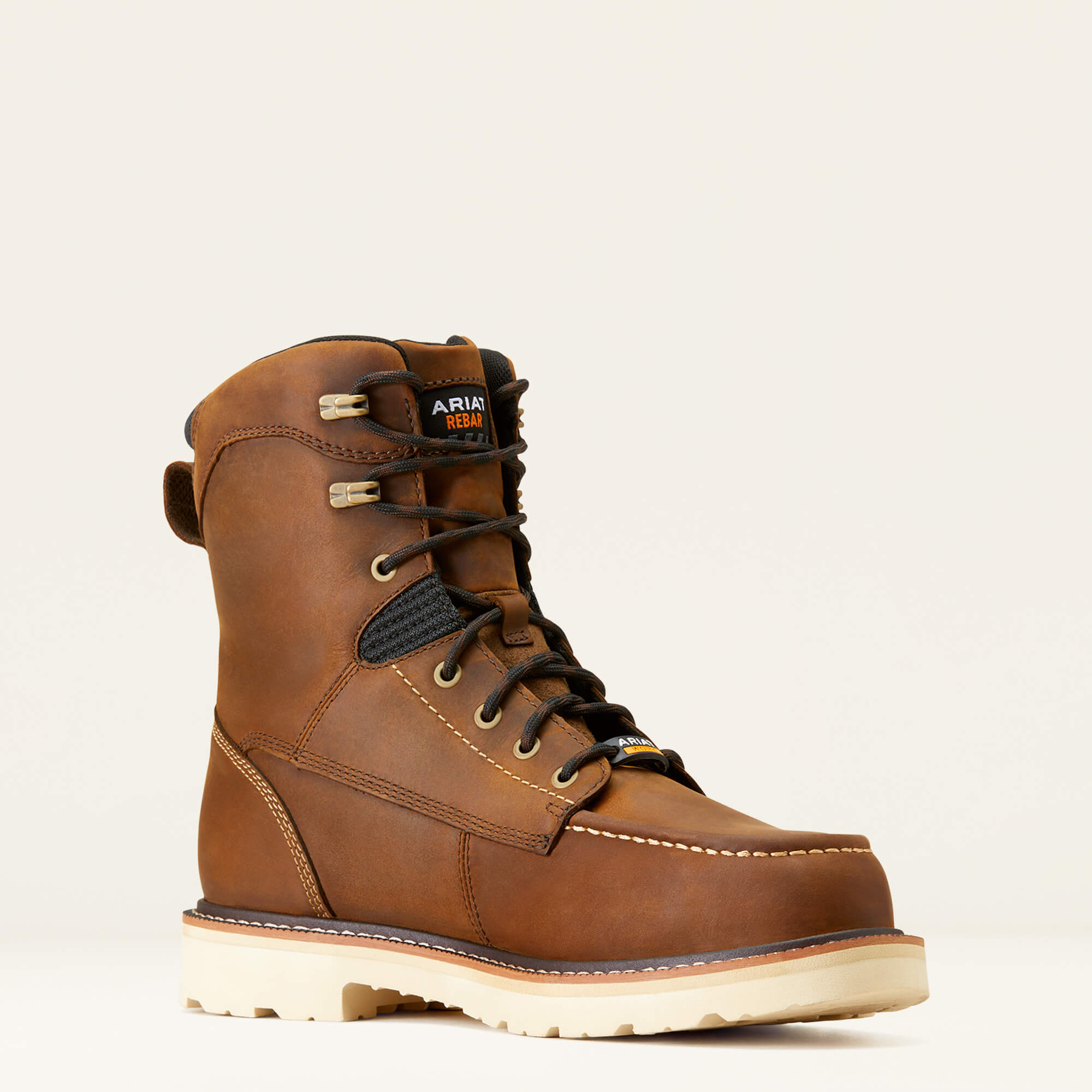 Ariat Men's Rebar Lift 8" Composite Toe Waterproof Work Boot - Brown - 10047028 - Overlook Boots