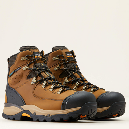 Ariat Men's Endeavor 6" Carbon Toe Waterproof Work Boot - Brown - 10050825 - Overlook Boots