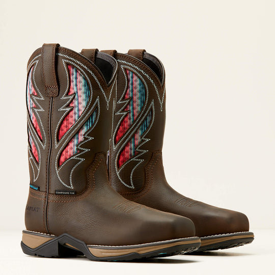 Ariat Women's Anthem VentTEK 10" Composite Toe Waterproof Western Work Boot- 10050827 5.5 / Narrow / Brown - Overlook Boots