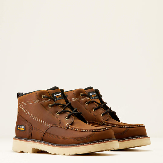 Ariat Men's Rebar Lift 5.5" Soft Toe Chukka Work Boot- Brown- 10050836 - Overlook Boots