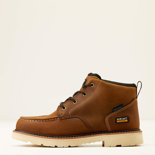 Ariat Men's Rebar Lift 5" Soft Toe Waterproof Chukka Work Boot- Brown- 10050846 - Overlook Boots