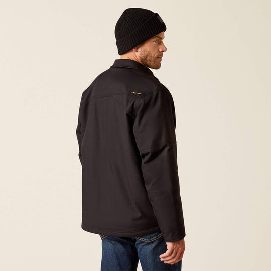 Ariat Men's Rebar DuraCanvas Sherpa-Lined Coat - Black - 10052087 - Overlook Boots