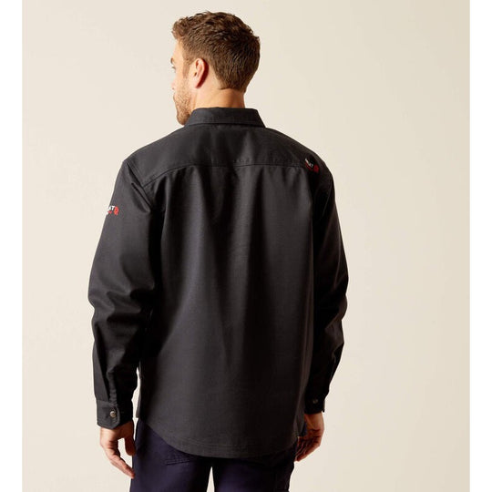 Ariat Men's Flame Resistant Ripstop Softshell Flame Resist Shirt Jacket Black - 10052103 - Overlook Boots