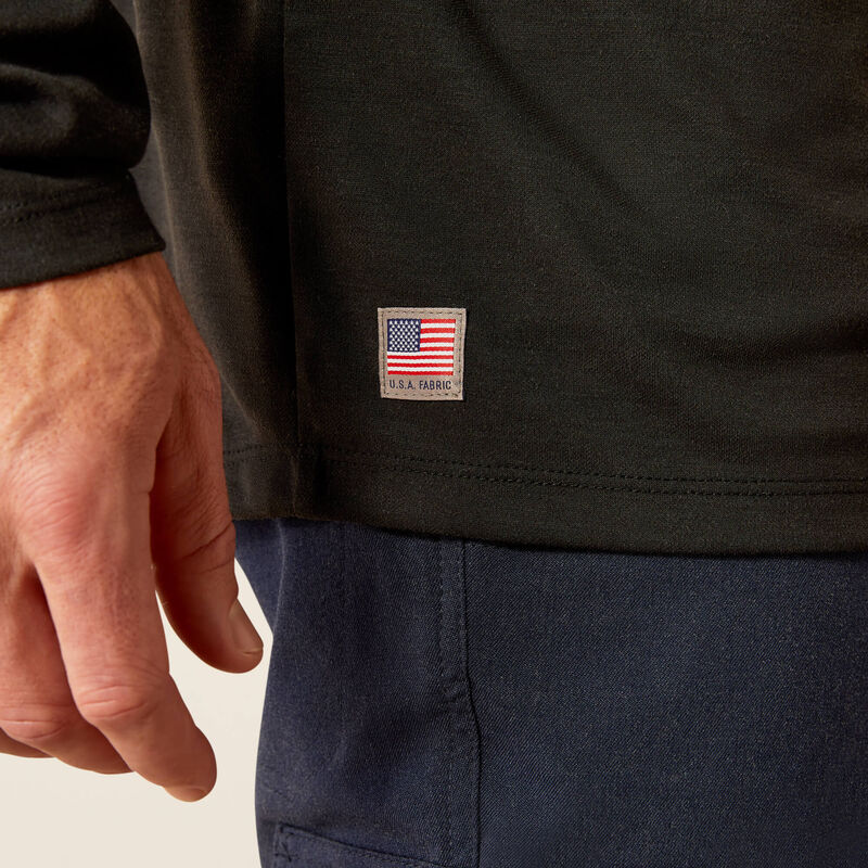 Ariat Men's Flame Resistant Primo Flame Resist Hooded T-Shirt Black - 10052110 - Overlook Boots