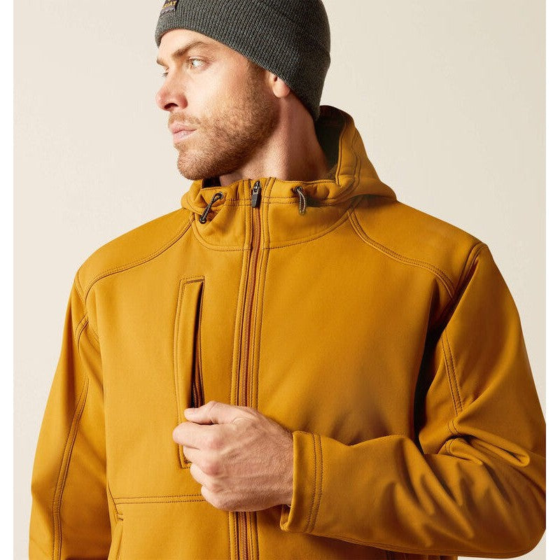 Ariat Men's Rebar Sherpa Stretch Canvas Softshell Jacket Brown - 10052430 - Overlook Boots