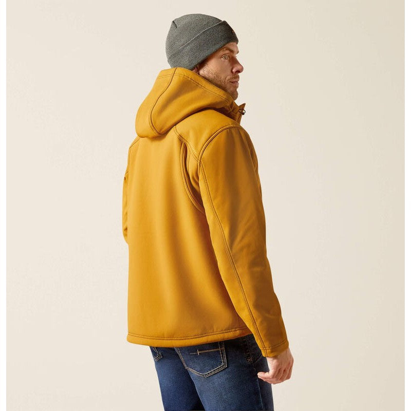 Ariat Men's Rebar Sherpa Stretch Canvas Softshell Jacket Brown - 10052430 - Overlook Boots