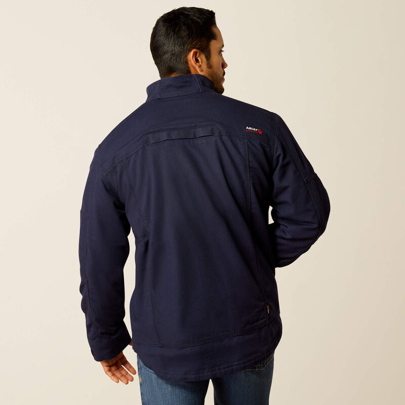 Ariat Men's Flame Resistant DuraLight Cordura Canvas Field Jacket Navy - 10052715 - Overlook Boots